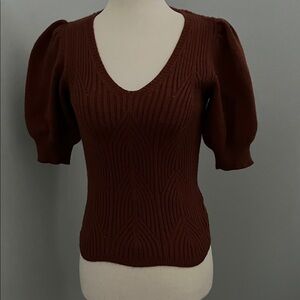 Blu Pepper Brown V-Neck Sweater
